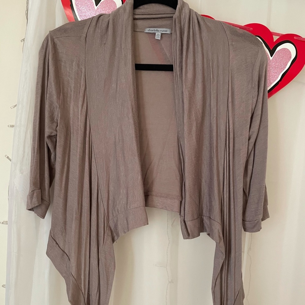 Tan cardigan